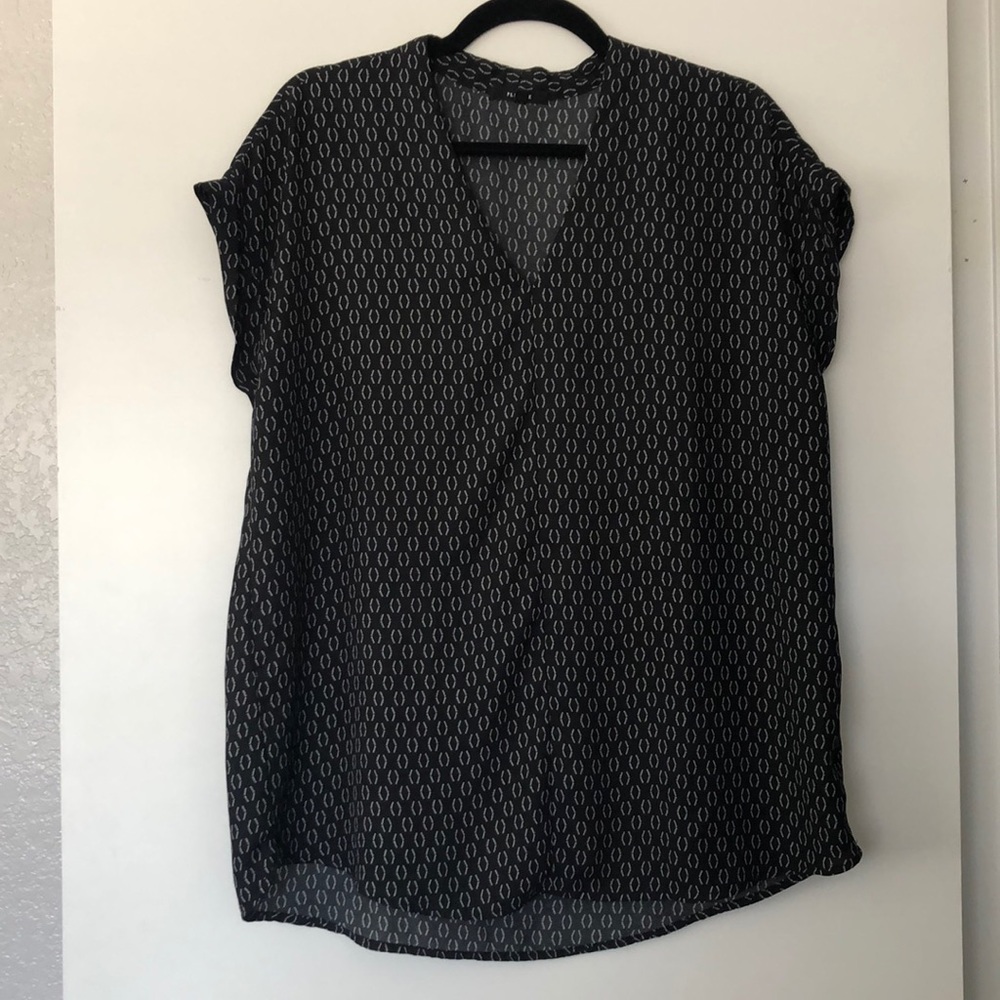 Black and white blouse